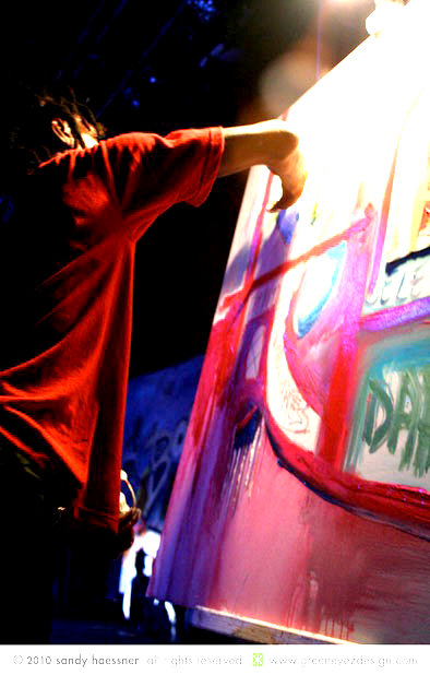 Live painting — Daara JCCF (geste rouge)