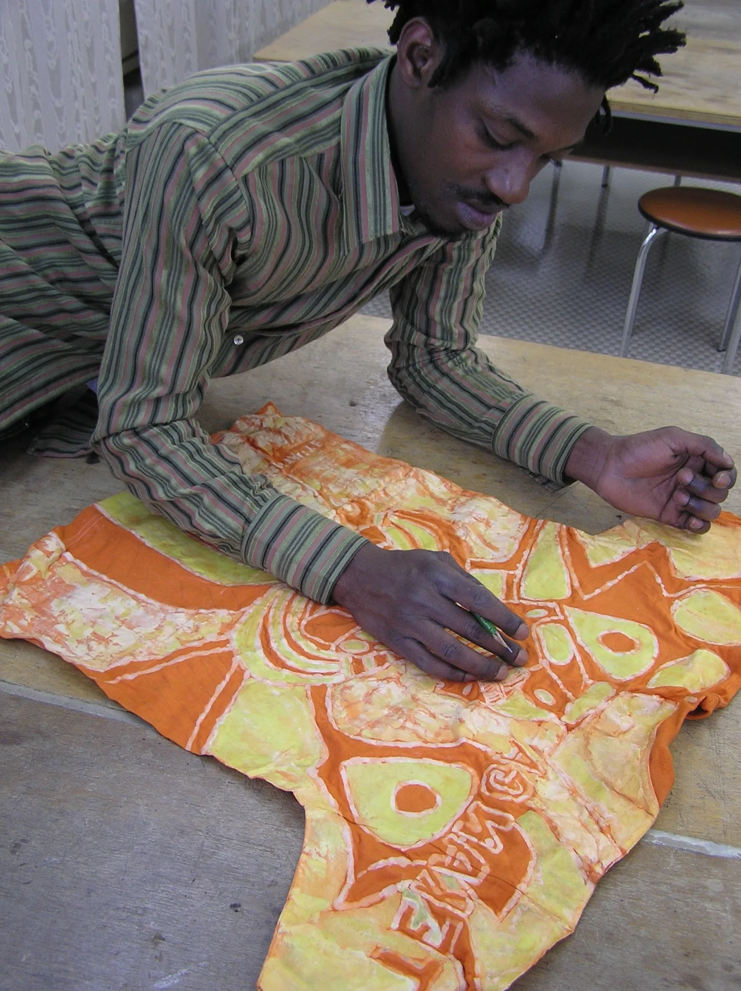 Processus de teinture batik